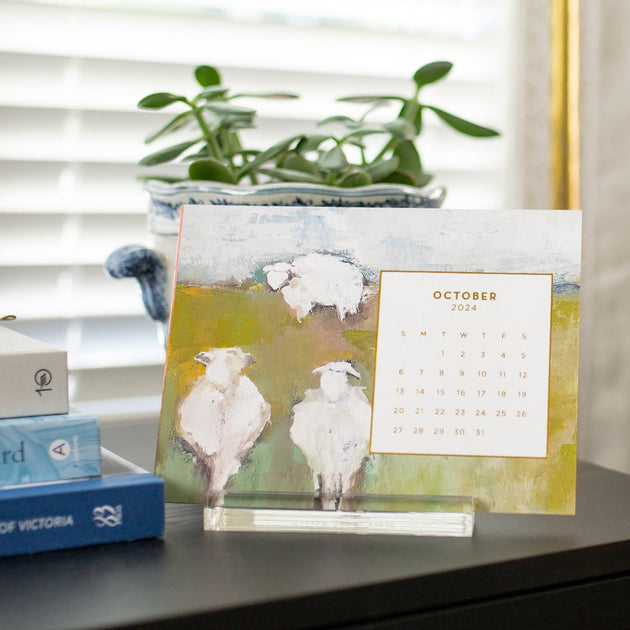 Custom 2024 Window Desk Calendar with Thermometer - Progress