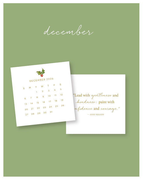 2026 Watercolor Series Desktop Calendar Anne Neilson Home