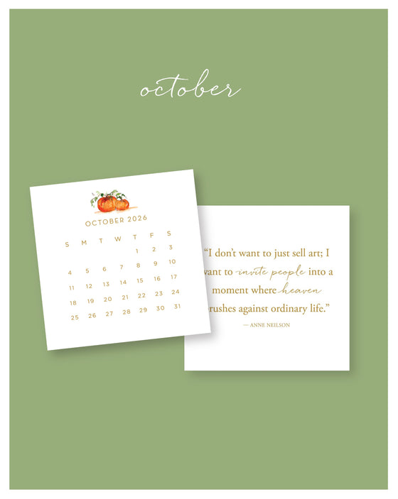 2026 Watercolor Series Desktop Calendar Anne Neilson Home