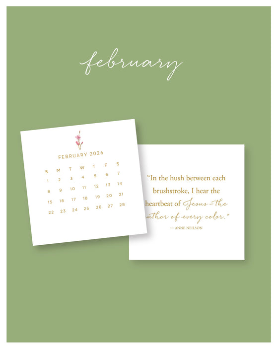 2026 Watercolor Series Desktop Calendar Anne Neilson Home