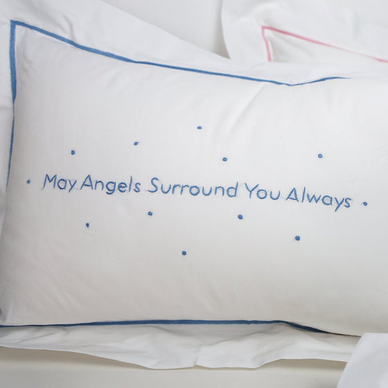 Blue - May Angels Surround You Always Pillow Anne Neilson Home Wholesale