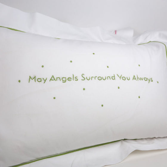 Green - May Angels Surround You Always Pillow Anne Neilson Home Wholesale