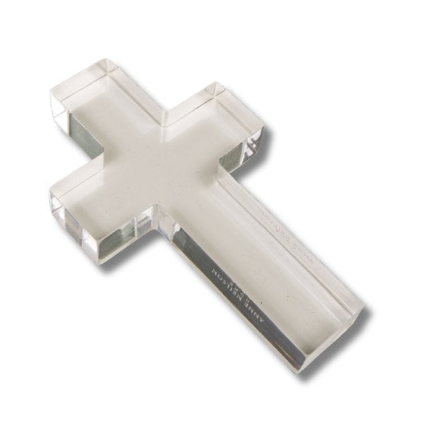 Large Clear Cross Acrylic Weight