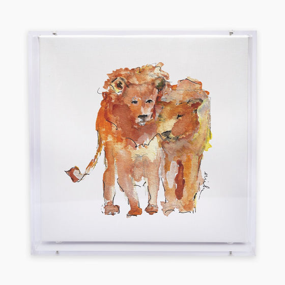 Lion Acrylic Shadow Box Print Anne Neilson Home Wholesale