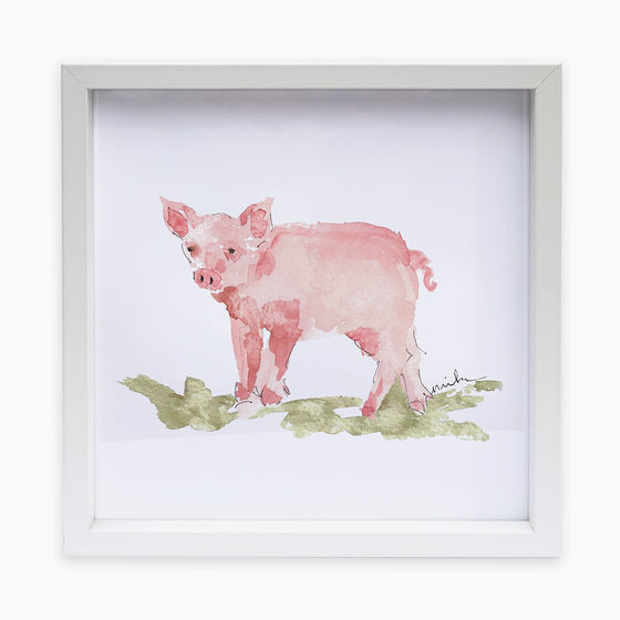 Pig Wooden Frame Anne Neilson Home Wholesale