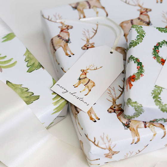 Reindeer Reversible Wrapping Paper Anne Neilson Home
