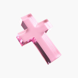 Small Pink Cross Acrylic Weight Anne Neilson Home Wholesale