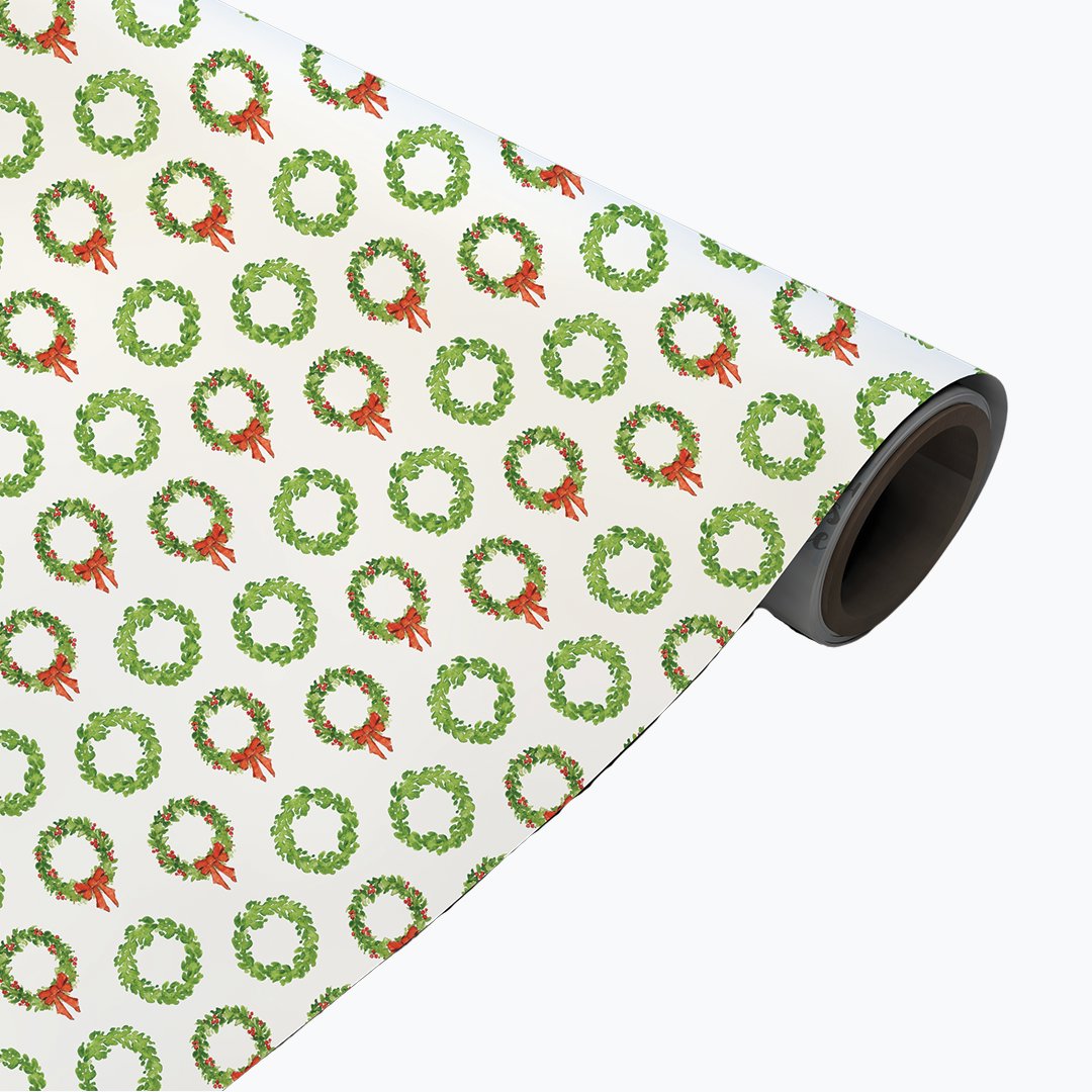 Wreath Reversible Wrapping Paper