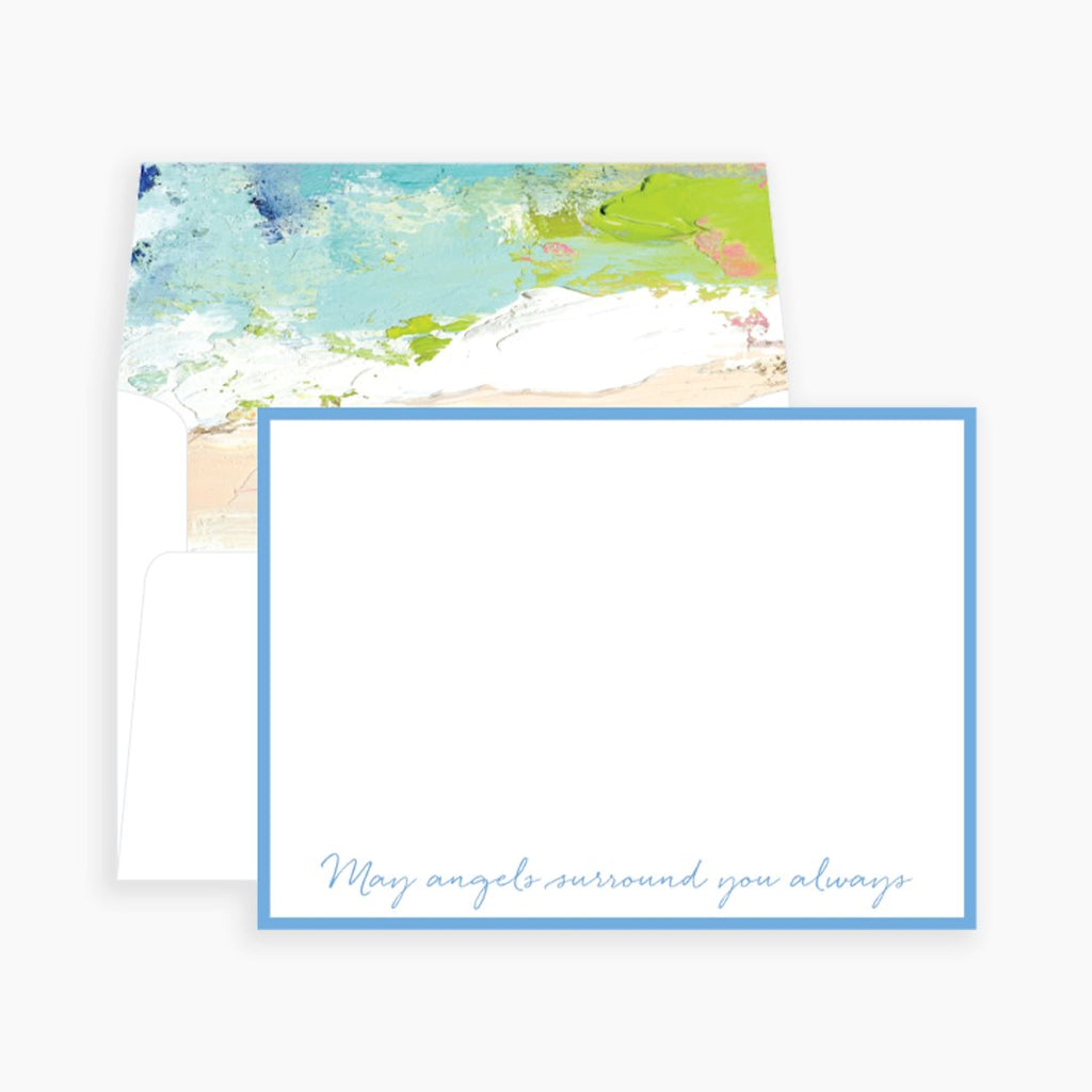 Blue May Angels Surround You Always Notecards