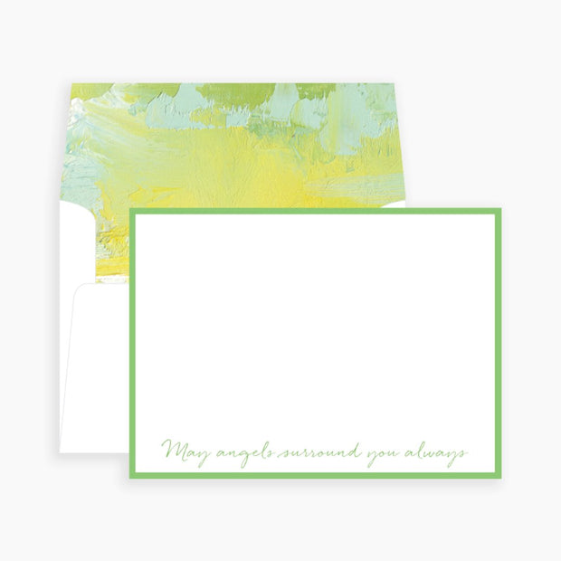Green May Angels Surround You Always Notecards Anne Neilson Home