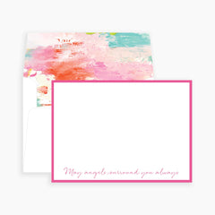 Pink May Angels Surround You Always Notecards