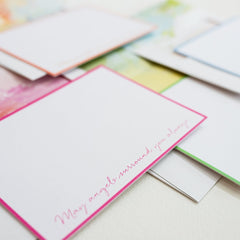 Pink May Angels Surround You Always Notecards